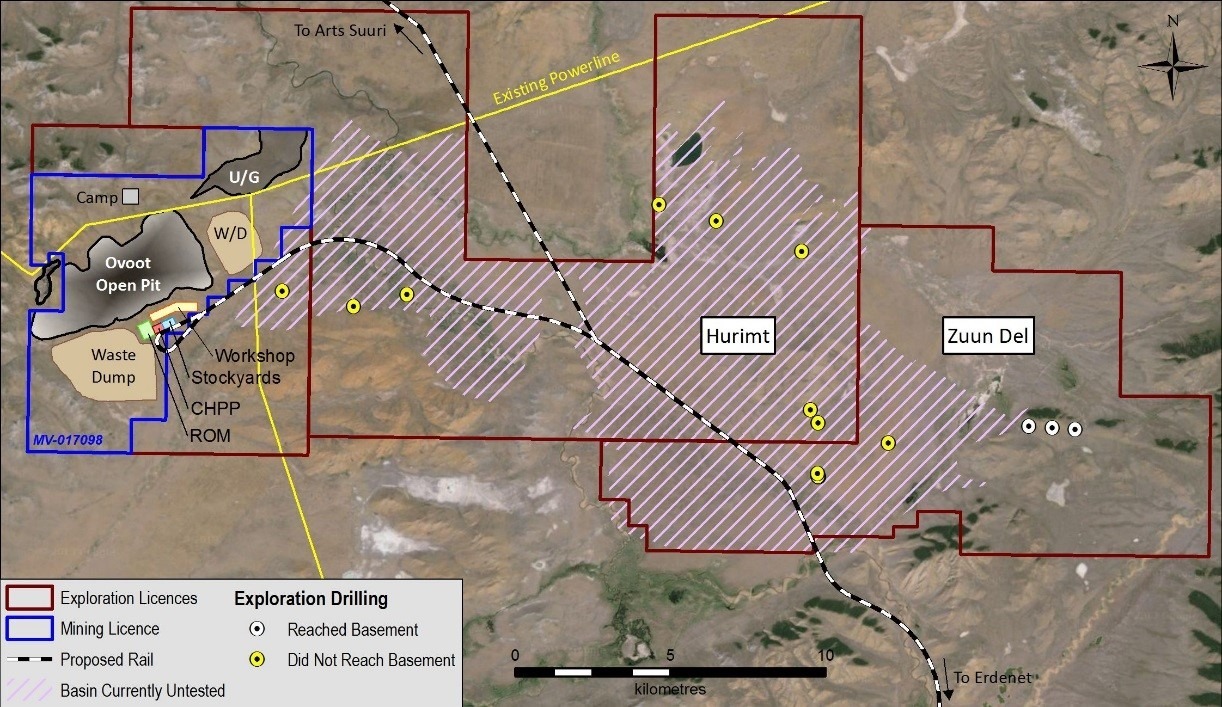 Овоот төслийн ажлын талбайн дэд бүтцийн талаар санал дэвшүүлсэн төлөвлөлт, ашиглалтын тусгай зөвшөөрөл болон зэргэлдээх хайгуулын талбайн зураг